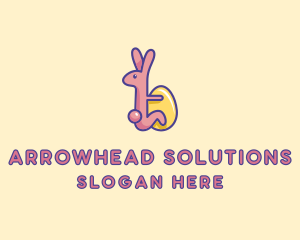 Easter Rabbit Egg  logo design