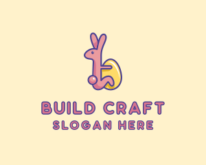 Easter Rabbit Egg  logo design