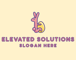 Easter Rabbit Egg  logo design