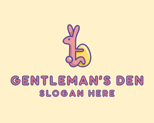 Easter Rabbit Egg  logo design