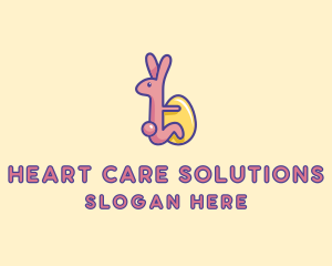 Easter Rabbit Egg  logo design