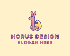 Easter Rabbit Egg  logo design