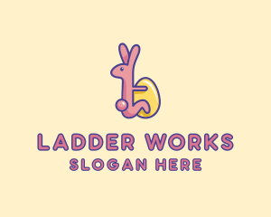 Easter Rabbit Egg  logo design