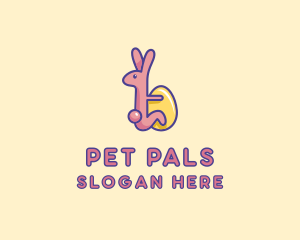 Easter Rabbit Egg  logo design