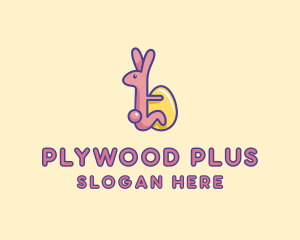 Easter Rabbit Egg  logo design