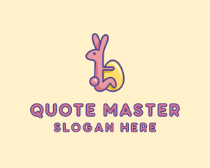 Easter Rabbit Egg  logo design