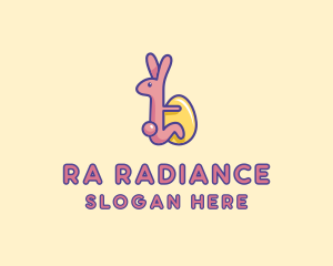 Easter Rabbit Egg  logo design