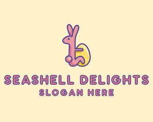 Easter Rabbit Egg  logo design