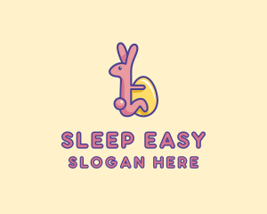 Easter Rabbit Egg  logo design