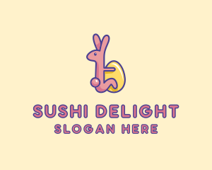 Easter Rabbit Egg  logo design