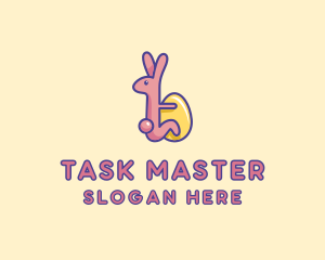 Easter Rabbit Egg  logo design