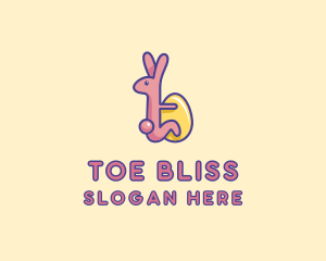 Easter Rabbit Egg  logo design