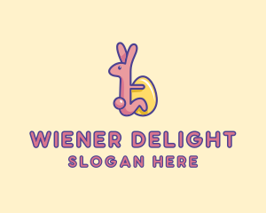 Easter Rabbit Egg  logo design