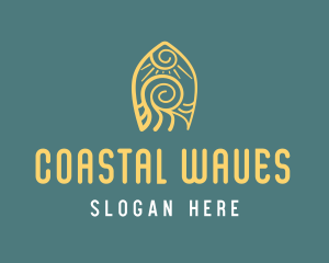 Surf Board Beach Wave logo design