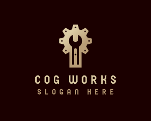 Industrial Wrench Cog logo design