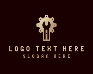 Gear - Industrial Wrench Cog logo design