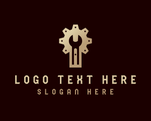 Industrial Wrench Cog Logo