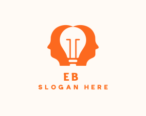 Electric - Light Bulb Head logo design
