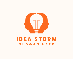 Light Bulb Head logo design