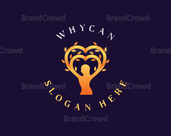 Woman Heart Tree Logo