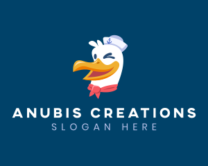 Sailor Nautical Seagull logo design