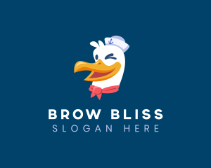 Sailor Nautical Seagull logo design