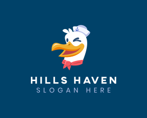 Sailor Nautical Seagull logo design