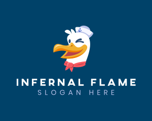 Sailor Nautical Seagull logo design