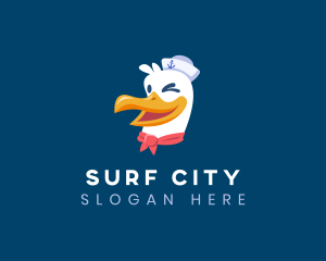 Sailor Nautical Seagull logo design