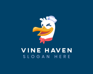 Sailor Nautical Seagull logo design