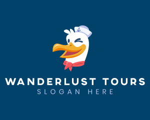 Sailor Nautical Seagull logo design