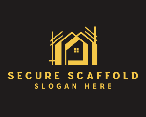 Scaffolding - House Scaffolding Construction logo design