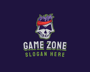 Bandana Skull Gaming logo design