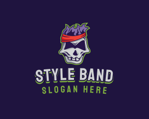 Bandana Skull Gaming logo design