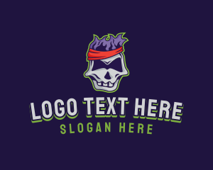 Mascot - Athlete Skull Gaming logo design