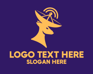 Telcom - Yellow Deer Signal logo design