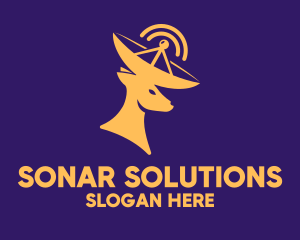Sonar - Yellow Deer Signal logo design