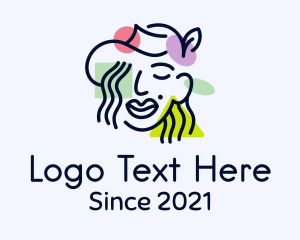 Multicolor - Artistic Woman Face logo design