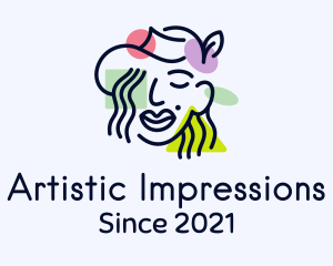 Artistic Woman Face logo design