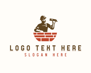 Handyman - Mason Home Improvement Contractor logo design