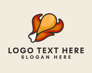 Lunch - Fried Chicken Eatery logo design