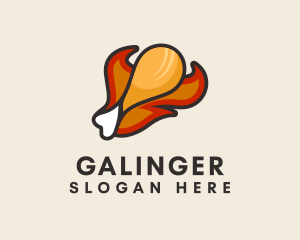 Lunch - Fried Chicken Eatery logo design