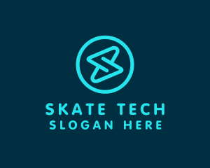 Digital Tech Letter S logo design