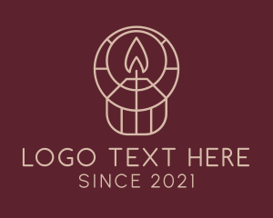 Line Art - Interior Design Candle logo design