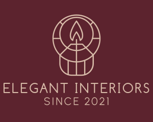 Interior Design Candle  logo design