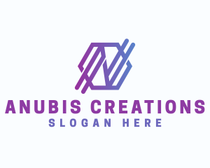 Startup Business Hexagon Letter N logo design