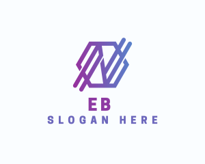 Startup Business Hexagon Letter N logo design