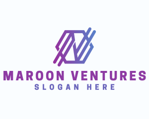 Startup Business Hexagon Letter N logo design