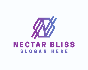 Startup Business Hexagon Letter N logo design