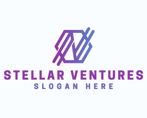 Startup Business Hexagon Letter N logo design